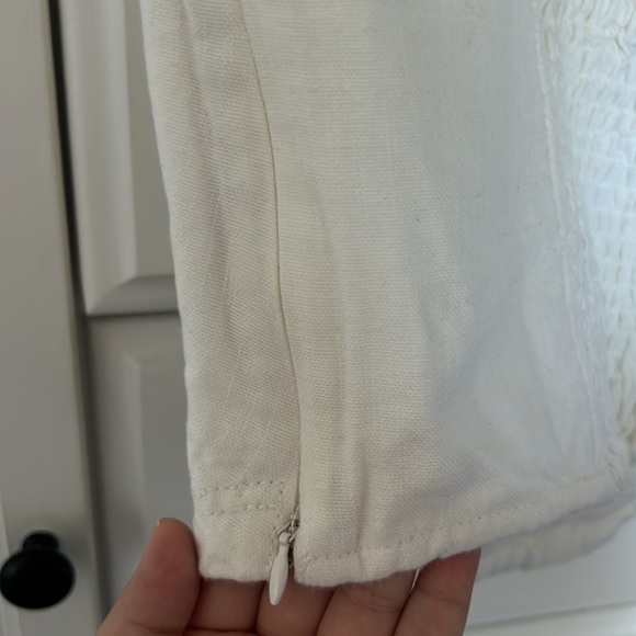 NWT Anthropologie Pilcro Sleeveless Oxford Corset Tank Top Ivory/White - Picture 5 of 6